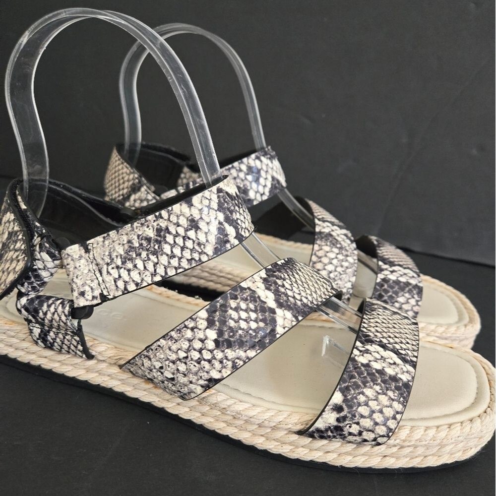 Vince Leather Espadrille Sandals Womens Size 7 - Picture 2 of 12